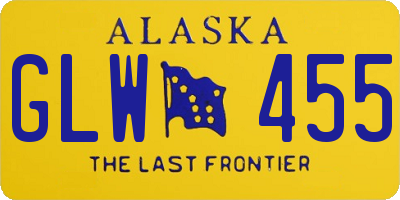 AK license plate GLW455