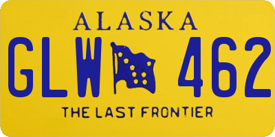 AK license plate GLW462