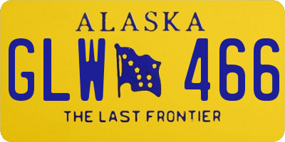 AK license plate GLW466