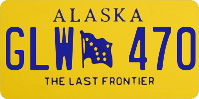 AK license plate GLW470