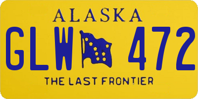 AK license plate GLW472