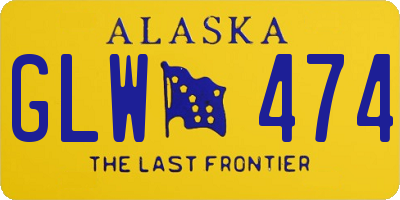 AK license plate GLW474