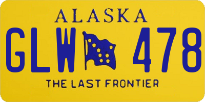 AK license plate GLW478