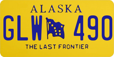 AK license plate GLW490