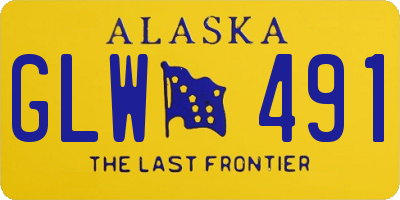 AK license plate GLW491