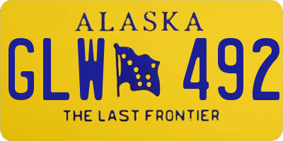 AK license plate GLW492
