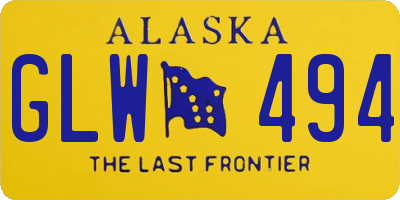 AK license plate GLW494