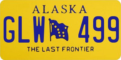 AK license plate GLW499
