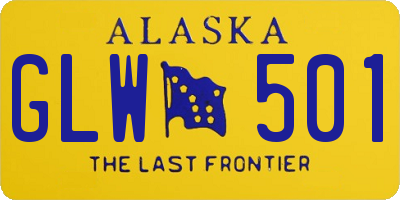 AK license plate GLW501