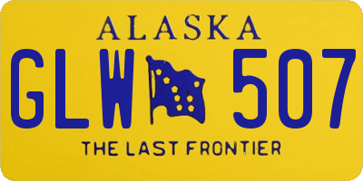 AK license plate GLW507