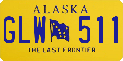 AK license plate GLW511