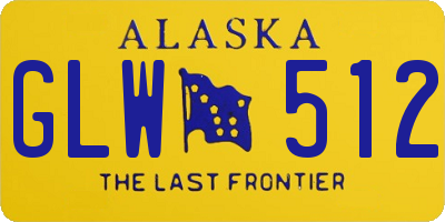 AK license plate GLW512