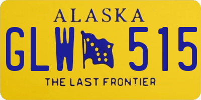 AK license plate GLW515