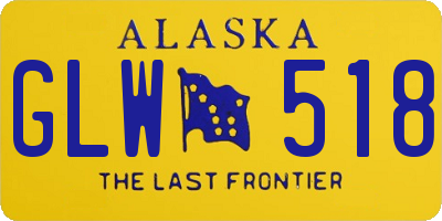 AK license plate GLW518