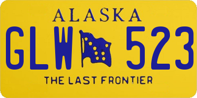 AK license plate GLW523