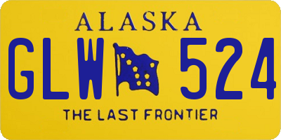 AK license plate GLW524