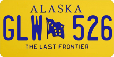 AK license plate GLW526