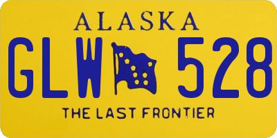 AK license plate GLW528