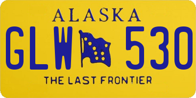AK license plate GLW530
