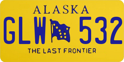AK license plate GLW532