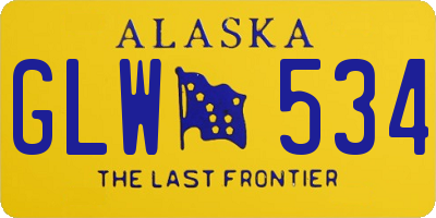 AK license plate GLW534