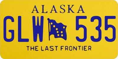 AK license plate GLW535