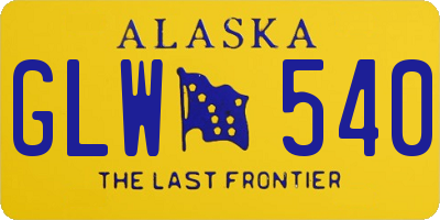 AK license plate GLW540