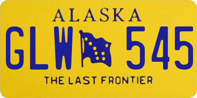 AK license plate GLW545