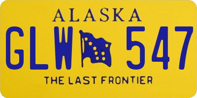 AK license plate GLW547
