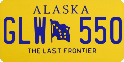 AK license plate GLW550