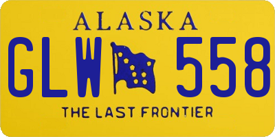AK license plate GLW558