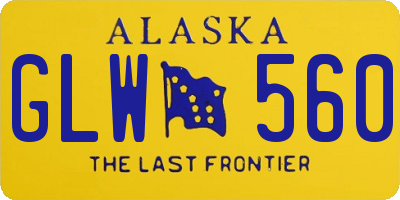 AK license plate GLW560