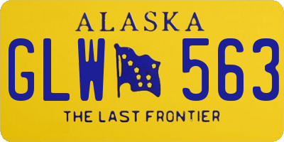 AK license plate GLW563