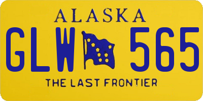 AK license plate GLW565