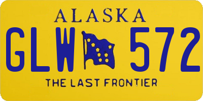 AK license plate GLW572