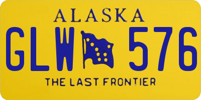 AK license plate GLW576