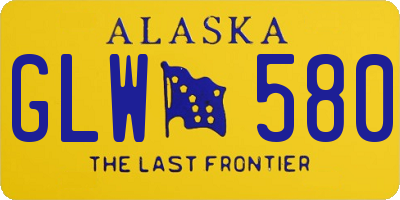 AK license plate GLW580