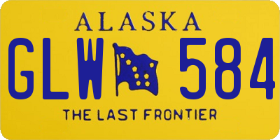 AK license plate GLW584