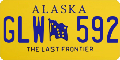AK license plate GLW592
