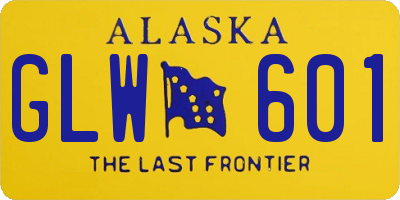 AK license plate GLW601