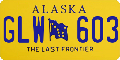 AK license plate GLW603