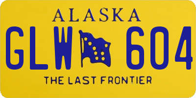 AK license plate GLW604