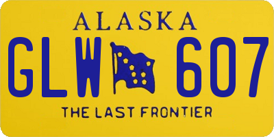 AK license plate GLW607