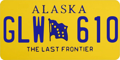 AK license plate GLW610