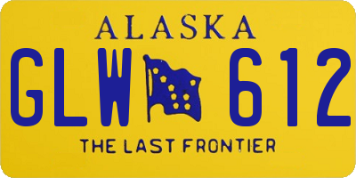 AK license plate GLW612