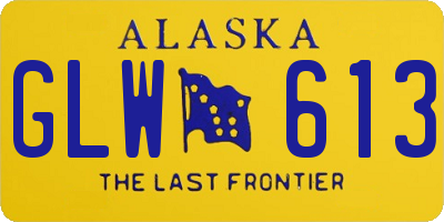 AK license plate GLW613