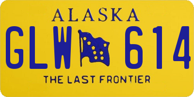 AK license plate GLW614