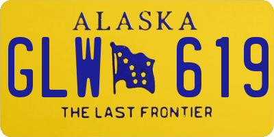 AK license plate GLW619