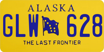 AK license plate GLW628