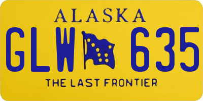 AK license plate GLW635